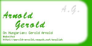 arnold gerold business card